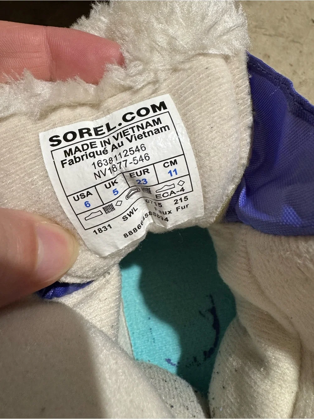 Sorel Blue Toddler Snow Boots Unisex Size 6 Cozy Winter Waterproof